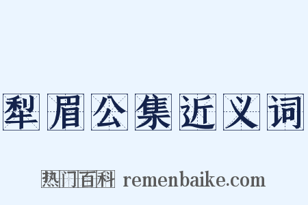 犁眉公集近义词是什么意思的图片